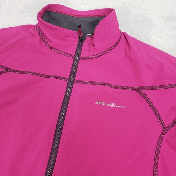 Eddie Bauer First Ascent Pink Full Zip Softshell Jacket Women L Athletic Outdoor - Picture 3 of 14